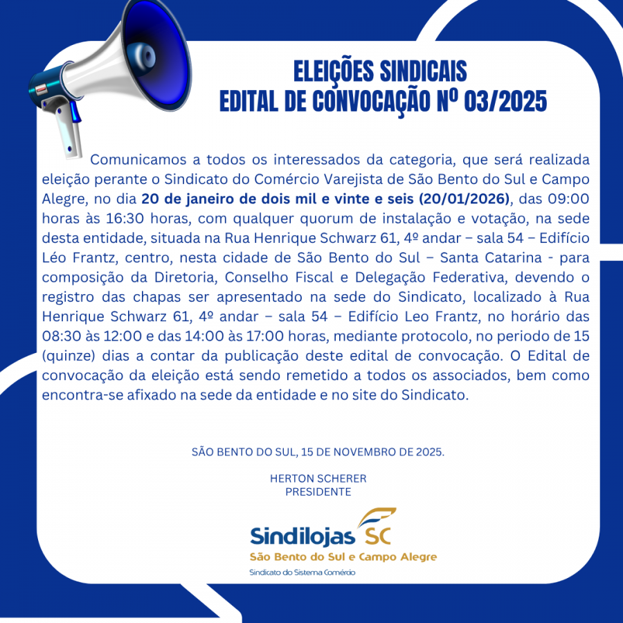 AVISO ELEIES SINDICAIS