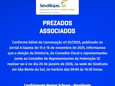 ATEN��O - ELEI��O SINDICAL